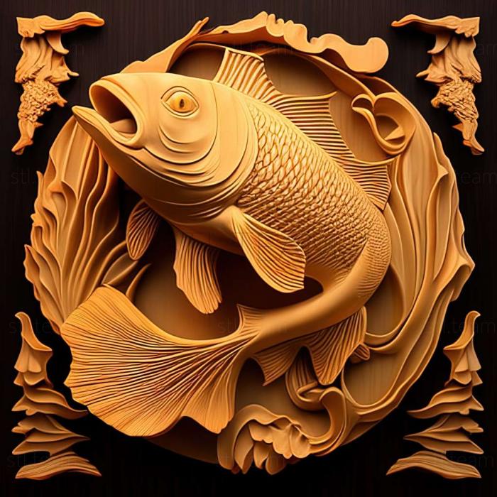3D model Golden hazelnut fish (STL)